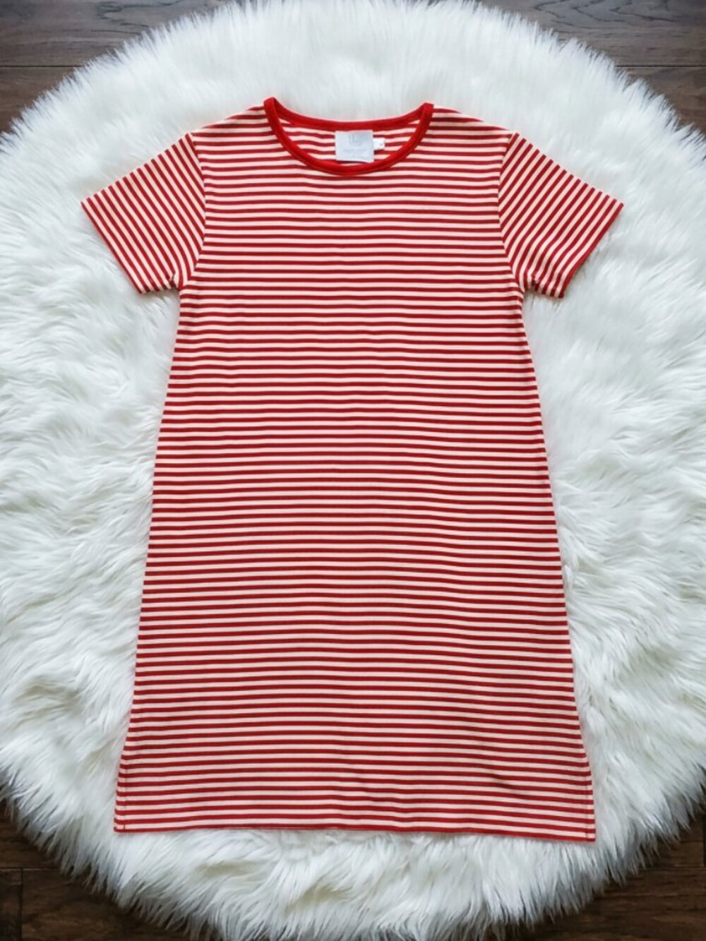 NWT Little English Red and White Striped Dress Size 8